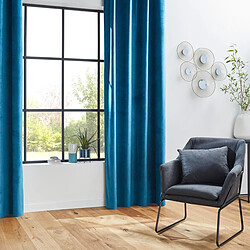 Atmosphera Rideau Otto - Bleu Canard pas cher