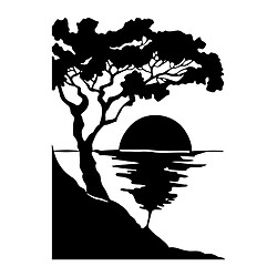 EPIKASA Décoration en Métal Crépuscule 1, Noir