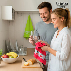 Briebe Lot de 12 torchons - Multicolore pas cher