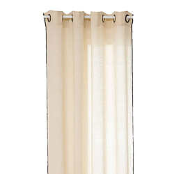 Atmosphera Voilage avec surpiqûre noire - 130 x 260 cm - Beige