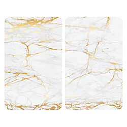Wenko Couvre-Plaques Universel Marbre Blanc