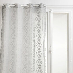 Atmosphera Voilage Sama impression jacquard 140 x 240 cm - Gris