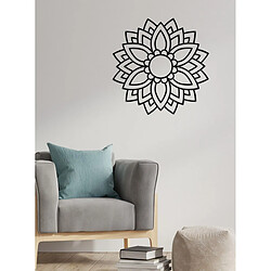 EPIKASA Décoration en Métal Mandala, Noir, Métal, 60x3x60 cm