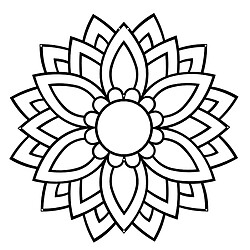 EPIKASA Décoration en Métal Mandala, Noir, Métal, 60x3x60 cm