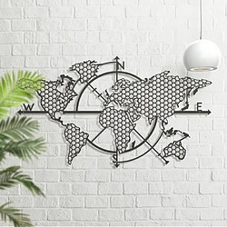 Dekory Carte du Monde Métal