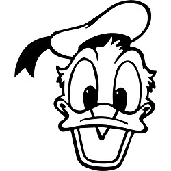 Epikasa Donald Duck Métal Noir