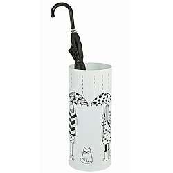 pegane Porte-Parapluies Blanc Métal