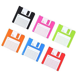 Totalcadeau 6 dessous de verre disquettes - Silicone
