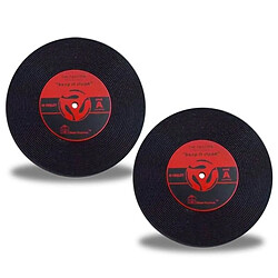 TOTALCADEAU Dessous Verre Vinyle Jaune (2 unités) pas cher