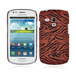 Cadorabo Coque Samsung Galaxy S3 Mini - Brun Étui rigide avec impression - Protection et style modernes
