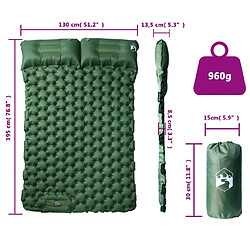 vidaXL Matelas de Camping Autogonflant 2 Personnes pas cher
