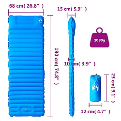 VidaXL Matelas Camping Autogonflant Bleu pas cher
