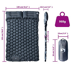 VidaXL Matelas Camping Autogonflant Gris pas cher