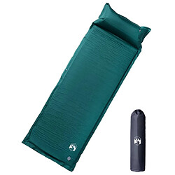 VidaXL Matelas autogonflant avec oreiller Vert