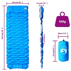 vidaXL Matelas Autogonflant Camping Bleu pas cher