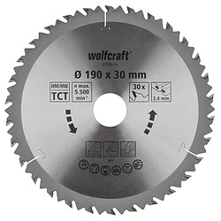 Wolfcraft Disque de coupe bois - 190 mm