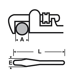 Virax Clé à griffe Stillson - 600 mm