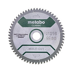 Metabo Lame de scie circulaire bois - 216 mm 60 dents