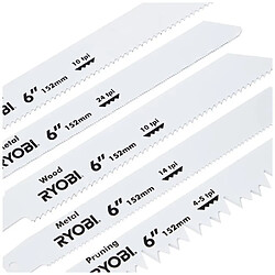 Ryobi lames de scie - lot de 6