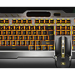 YP Select Game Lumineux Clavier et Souris Sans Fil - Noir Orange