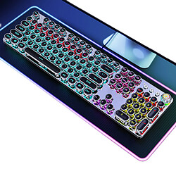 General Clavier mécanique Steampunk LED