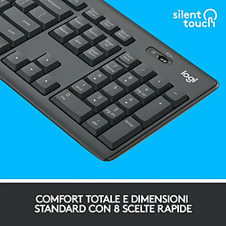 Avis Logitech Pack clavier souris sans fil - Gris
