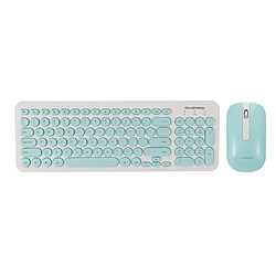 YP Select Ensemble clavier et souris sans fil rétro silencieux 2.4G - bleu