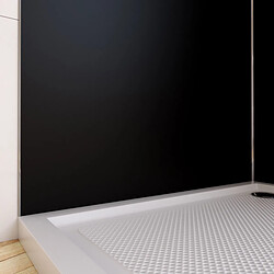 Aurlane Panneau mural de douche aluminium - Noir