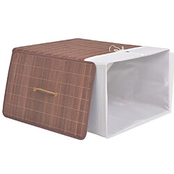 Avis vidaXL Panier à linge Bambou Marron
