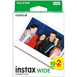 Fujifilm Instax Wide Bipack Papier photo instantané pour Fujifilm Instax - Format paysage - Pack de 2x10 feuilles