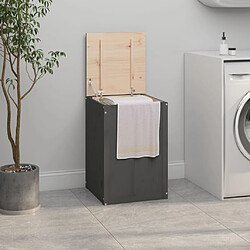 vidaXL Boîte à linge Gris 823566