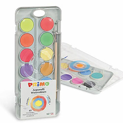Primo Palette Aquarelle Métallique et Fluo - 12 Couleurs pas cher