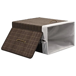 Avis vidaXL Panier à linge rectangulaire - Bambou