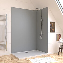 Aurlane Panneau mural de douche aluminium - Silver