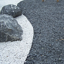 Jardinex Paillage ardoise - Noir
