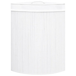 Avis vidaXL Panier à Linge D'Angle - Bambou Blanc