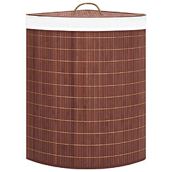 Avis VidaXL Panier à linge d'angle Bambou