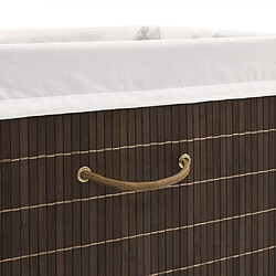 vidaXL Panier à linge rectangulaire - Bambou pas cher