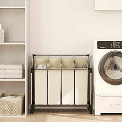 Trieuse à linge vidaXL - 4 sacs crème