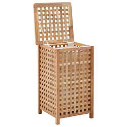 vidaXL Coffre à linge Noyer