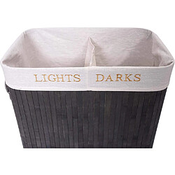 Acheter Decoshop26 Panier à linge bambou - Gris foncé