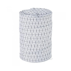 Wadiga Panier à linge rond géométrique - Noir