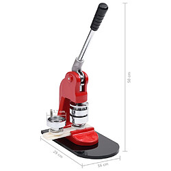 VidaXL Machine à badges avec cutter circulaire pas cher