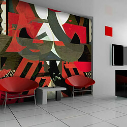Paris Prix Papier Peint Composition Artistique Rouge - 231x300