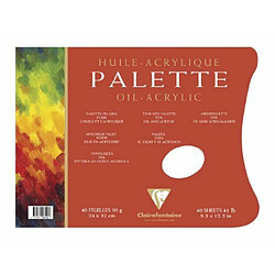 Clairefontaine Bloc de papier en forme de palette huile 40 Feuilles