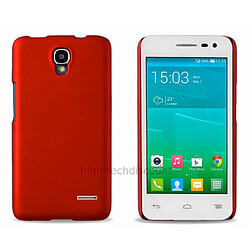 Htdmobiles Coque Alcatel One Touch Pop S3 5050D - Rouge Coque rigide antichoc - Protection esthétique - Film écran inclus