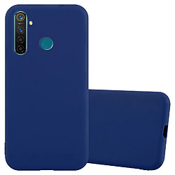 Cadorabo Realme 5 Pro - Bleu Coque en TPU - Design Candy Bleu Foncé - Protection optimale