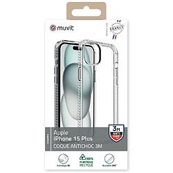 Avis Muvit Coque iPhone 15 Plus - Transparent