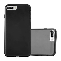 Cadorabo iPhone 7 Plus / 8 Plus - Coque Noir de Jais Coque smartphone - Design brossé - Protection TPU