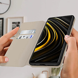 Avis Avizar Housse folio Xiaomi Poco M3 - Doré